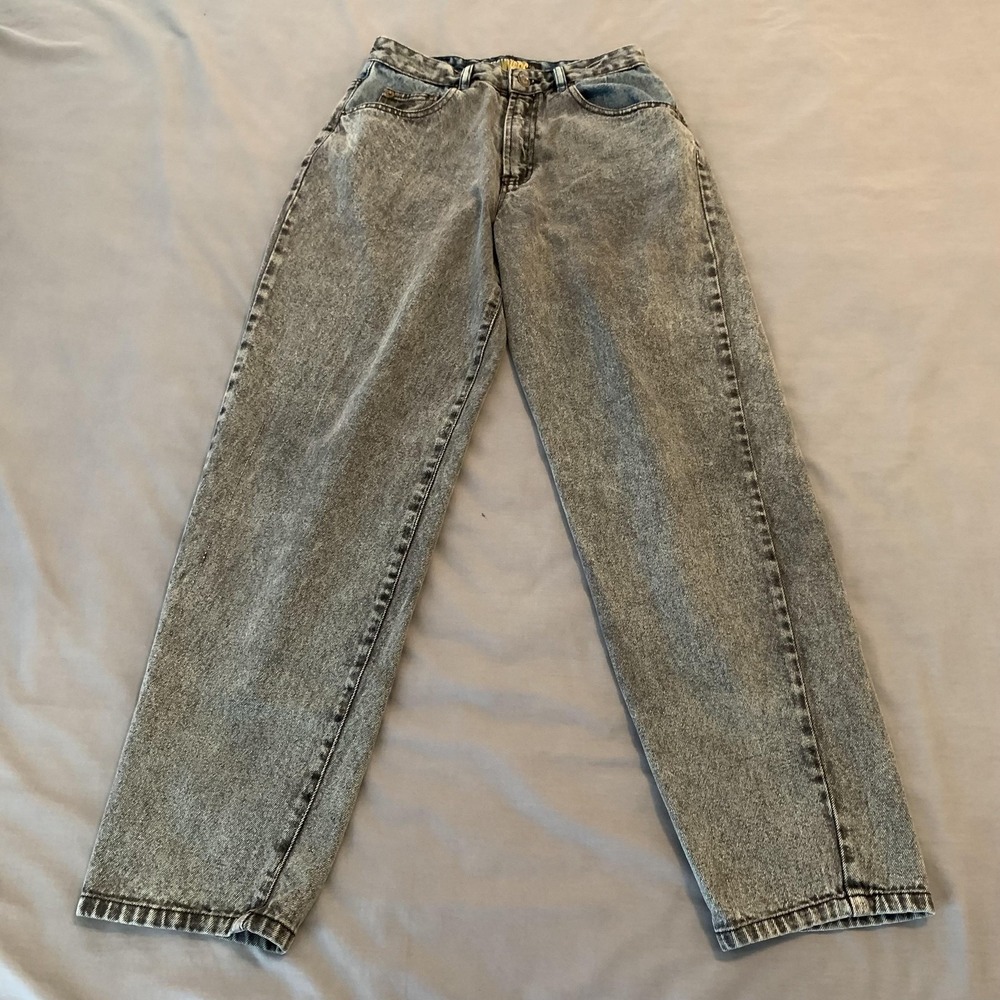 Vintage Maneuvers Jeans‎ Womens 16 Gray High Rise Mom 90s Acid Wash Denim